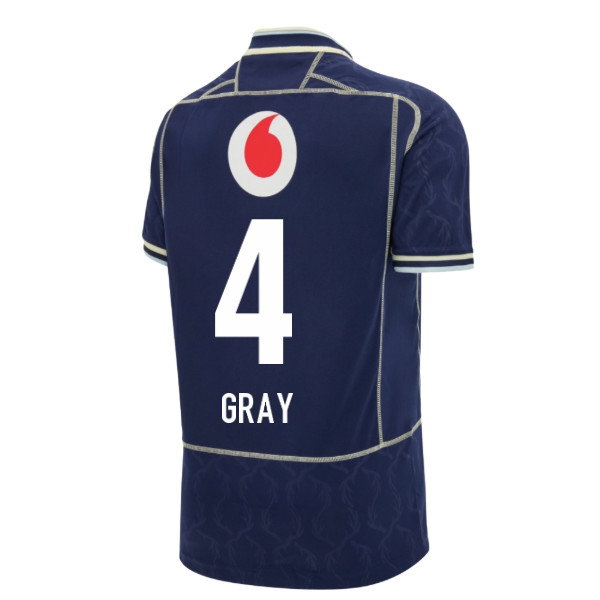 2026 2027 Scotland Rugby Shirt Home Replica Apparel (Kids) (Gray 4)-ProGear Kits